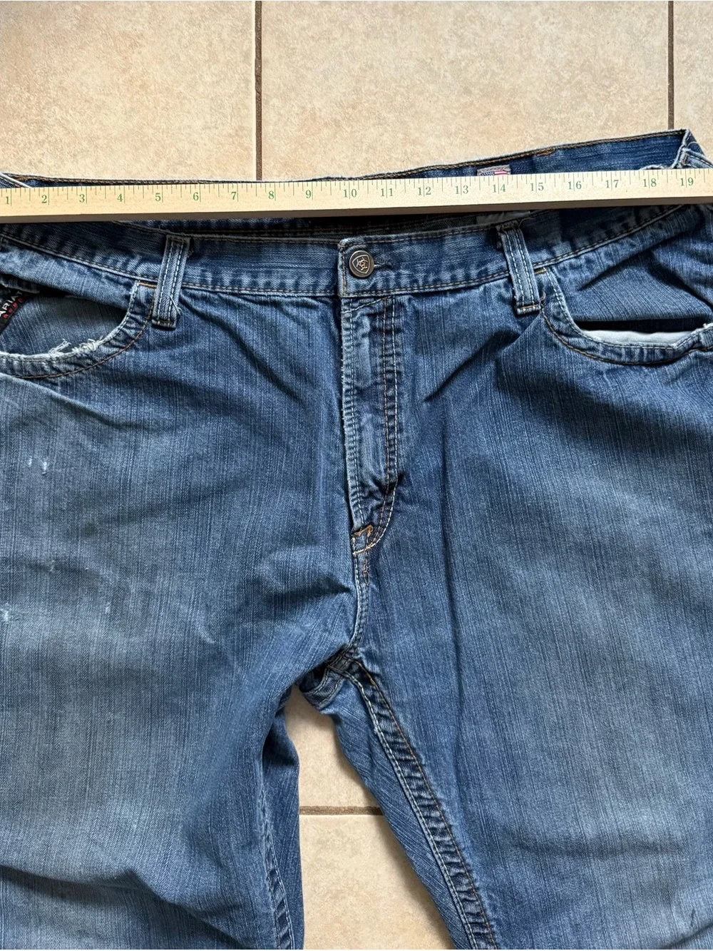 Ariat Mens M4 Flame Resistant Bootcut Cotton Work Jeans Blue 42/32